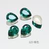 Dongzhou Diamante Esmeralda Cristal Uñas Arte Diamante Destellante Seleccionado Vidrio K9 Diamante Ovalado Forma Especial Collar Pendientes Accesorios de Joyería