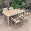 Mesa y Sillas de Comedor para Balcón Exterior Nórdico, Patio de Villa, Solárium, Jardín de Hotel, Muebles de Ocio al Aire Libre, Silla de Ratán de Cuerda