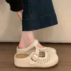 Meias-pantufas Mary Jane Vazadas para Mulheres, Respiráveis e Não Abafam, Versáteis, Valorizam os Pés, Sola Macia, Antiderrapantes, Sandálias de Bico Fechado para Calçar Facilmente