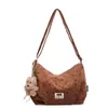 Bolso de Hombro de Invierno Estilo Coreano Retro Artístico Lazo Bolso de Mujer Moderno Fresco Casual Bolso Tote Cruzado