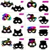 Venta caliente transfronteriza máscara de rascar de Halloween 8 flores calavera calabaza fiesta juego juguete de papel de rascar diy