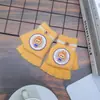 Guantes para niños otoño e invierno cálidos de medio dedo con tapa de dibujos animados lindos de punto con dedos descubiertos para bebé con forro polar engrosado para niños y niñas