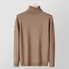 Suéter de Cuello Alto Otoño e Invierno Transfronterizo para Hombre Marca de Moda Suéter Holgado Cálido Suéter Base Grueso para Adolescentes