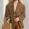 Otoño 2026 Nuevo Ropa Femenina Transfronteriza Europea y Americana Casual Moda Temperamento Color Sólido Botón Solapa Top Chaqueta