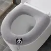 Almofada de assento de vaso sanitário super macia, extra grande, com alça, adequada para todas as estações, tapete de vaso sanitário portátil de inverno, capa de vaso sanitário ultragrande