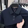 Camisa Polo Masculina 100% Algodão Piquet, Camiseta Masculina de Manga Curta com Gola, Roupa Casual de Verão para Negócios, Estilo Pai, Sensação de Alta Qualidade