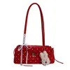 2026 Nova Bolsa de Mão Estilo Coreano para Primavera Pequena Tote Bag para Mulheres de Alto Padrão Bolso Almofada de Bolinhas Nicho Bolsa de Ombro Único Transversal