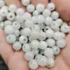Contas de Jade Esmeralda com furo grande Contas soltas de Jade Pulseira colar de jade branco leitoso acessórios de joalheria contas atacado
