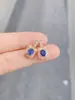 Colgante de Zafiro Natural 88 Piezas, Alta Claridad y Buen Color de Fuego, Piedra Suelta 4*5mm Plata S925 Incrustación de Precisión