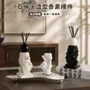 Ornamento de incenso de leão de pedra para alívio para uso doméstico, adequado para mesas de trabalho, salas de estar e quartos, para eliminar odores e criar uma atmosfera agradável; um ótimo presente para decoração de casa
