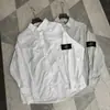 STONE Verano Alta Calidad Color Sólido Brújula Isla Brújula Pulsera Protección Solar Camisa de Manga Larga para Hombre