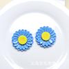 Accesorios de Resina de Girasol Brillante Flor DIY Accesorios para Anillo de Cabello Aretes Caja de Almacenamiento para Taza Material de Decoración