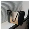 Bolso de Hombro Tote Retro Simple y Elegante para Mujer Viajera, Verano 2025, Nuevo, de Moda, Gran Capacidad, Patchwork