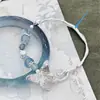 Novo Estilo Chinês Pulseira Raposa de Gelo Verde Pulseira de Contas Borboleta Doce Retrô Moda Ins Simples Versátil