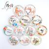 Accesorios de joyería DIY Gema del Tiempo patrón de letra personalizada parche de vidrio suministro directo de fábrica venta al por mayor superficie de anillo