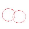 Pulseira Vermelha DIY Tecida à Mão para Ano do Zodíaco de Meninas, Opção de Pingente Vermelho Pendurado, Estilo Tendência Nacional Koi Totalmente Feito à Mão