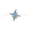 Aretes Jiang Ti F136 Titanio Bamang Estrella con Diamante Completo Polaris Aleación de Titanio G23 Joyería para Perforación Humana Uñas para Hueso de la Oreja