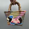 Bolso de Mano Tejido para Mujer Estilo Retro Dachshund Igual que en Xiaohongshu Bolso Tote Bolso de Mano Cesta de Regalo