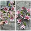 Simulación flor de magnolia rosa flor fábrica 10 Baohua magnolia boda hogar belleza Chen flores falsas al por mayor