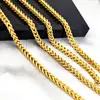 Corrente Feita à Mão de Aço Titânio 18K Color-Preserving, Acessórios Dourados para Montar Colares e Pulseiras DIY, Correntes Trançadas de Vários Estilos para Atacado