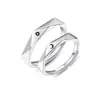 Anillos de Pareja en Forma de Corazón, un Par de Anillos Abiertos Ajustables, Símbolo de Amor, Anillos Ajustables en Par, Joyería, Dropshipping
