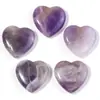 Nuevo Cristal Natural en Forma de Corazón Piedra Suelta Colgante DIY Adorno en Forma de Corazón Artesanía de Piedras Preciosas en Forma de Corazón Sin Agujeros