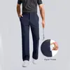 Pantalones de Traje de Golf para Hombre de Primavera y Verano, Corte Delgado, Ligeramente Elásticos, Casual de Negocios, Pierna Recta, Pantalones Cortos