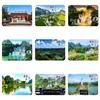 Ímãs de Geladeira de Vidro Cênicos de Chongzuo: Cachoeira Dettian, Paisagem Rural de Mingshi, País das Maravilhas Longgong, Gequan, Souvenirs da Torre Inclinada de Zuojiang