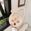 2023 Bolso de Hombro Fresco y Dulce Verano Nuevo Estilo Tejido Concha Bolso de Mano Retro Casual para Mujer Bolso Cruzado de Mano