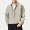 Ropa de Hombre Xintang Camisa de gasa de burbujas informal holgada de manga larga para hombre, nuevo modelo de primavera 2026, en stock transfronterizo