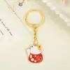Traga Riqueza e Tesouro Gatinho Gota de Óleo Chaveiro de Metal Chaveiro de Casal Desenho Animado Pingente Criativo Exquisito para Bolsa Pingente