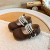 Mules cerrados estilo retro de hadas para mujer, adecuados para usar al aire libre, mules planos de verano 2026 para combinar con faldas, zapatillas Mary Jane
