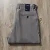 Calça Casual Masculina de Linho e Liocel Cáqui de Verão Fina Espinha de Peixe Cintura Alta Business Solta de Perna Reta