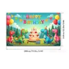 Serie de telones de fondo de cumpleaños temáticos de dinosaurios más vendidos de Temu transfronterizos, con diseños de dinosaurios de dibujos animados impresos en alta definición para decoraciones de fiesta