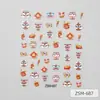 Pegatinas para Uñas 2026 Año del Caballo Rojas Festivas con Foil Dorado Dibujos Animados Decoraciones para Uñas Pegatinas para Uñas 5D Tridimensionales en Relieve