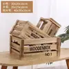 Caixa de Armazenamento Retangular Caixa Retrô Gaveta Simples Cesta de Frutas Cesta de Armazenamento de Madeira Maciça Caixa Doméstica para Mercearia