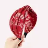 Diadema vintage de ala ancha transfronteriza para mujer, estampado paisley, accesorio para el cabello versátil de copa alta, diadema para lavarse la cara