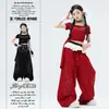 Ropa de niña para danza jazz, atuendo de actuación escénica hip-hop para niños, disfraz de JAZZ street dance para niños, conjunto de práctica moderno