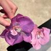 Acessórios de Cabelo Presilha de Cabelo para Cabelo Phalaenopsis Tingimento Halo de Sentido Atmosférico Avançado Pente de Cabelo Combinação Presilha Lateral Headwear Estilo Flor