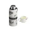 Taza Termo Flor de Gardenia Acero Inoxidable 316 Taza de Agua para Estudiantes Hombres y Mujeres Taza de Té Portátil Taza Termo de Alto Valor