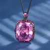 Nuevo Conjunto de Joyería Huabi Chapado en Oro Cobre Rosa Seco Simulado Temperamento Colgante Grande 20*23