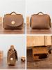 Bolsa para llaves con solapa de piel de vaca de primera capa europea y americana, estilo retro para monedas y cambio, bolsa para audífonos, bolsa para guardar cables de datos, bolsa pequeña para guardar juguetes