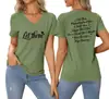 Deixe que te entendam mal julgue em estoque simples camiseta feminina gola V Amazon manga curta