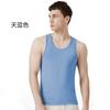 Chaleco Blanco de Fibra de Bambú para Hombre Verano Modal Camisa de Anciano Fondo Plus Gordo Talla Grande Sudadera Suelta