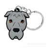 Animal Perro Gato Llavero de PVC Anillo de Llavero Cadena de Llaves Colgante Anillo de Llavero Llave de Coche