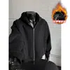 Cárdigan con capucha casual de peso pesado estilo americano, corte extragrande, sudadera de felpa de 480g, diseño deconstruido para hombre, corte holgado