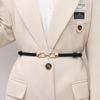 Cinto fino feminino saia decorativa Western Assembly vestido camisa versátil ajustável elástico fivela pequeno cinto feminino