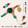 Set de Tres Piezas de Vidrio Verde Pulsera Hecha a Mano DIY Cabeza de Buda Vajra 108 Accesorios Cuentas Accesorios Colección de Joyería