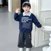 Conjunto de Sudadera para Niños Primavera 2026 Nuevo Fresco y Elegante Conjunto de Dos Piezas de Camisa Polo para Niños Primavera y Otoño Moderno