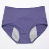 Pacote com 10 Calcinhas Menstruais de Renda à Prova de Vazamento para Mulheres, Cintura Alta, Tamanho Grande, Grau de Exportação A